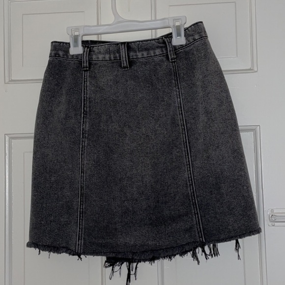 NWT Free People Black Denim/Jean Mini Skirt - Picture 4 of 5